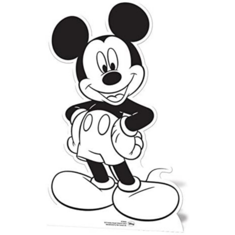 Figurine en carton à colorier Mickey Disney H 89 CM