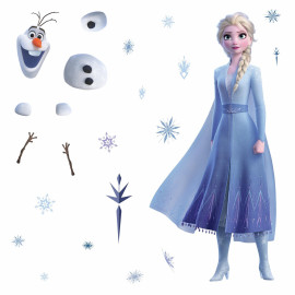 Stickers géant Elsa & Olaf La Reine des Neiges 2 Disney