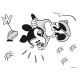 Stickers Noir et Blanc Minnie Mouse Disney