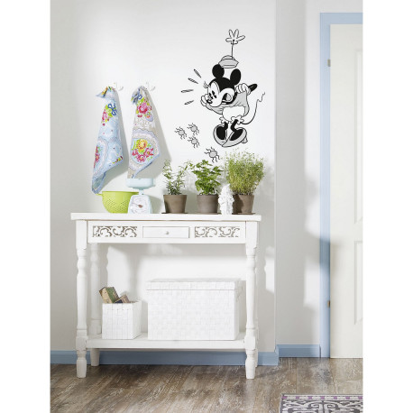 Stickers géant Minnie Mouse & Fleurs Disney  Sticker sur Découvrez les  stickers et et décalcos pour enfant sur Déco de Héros