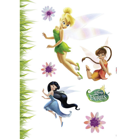 8 Stickers Fée Clochette repositionnable Disney fairies