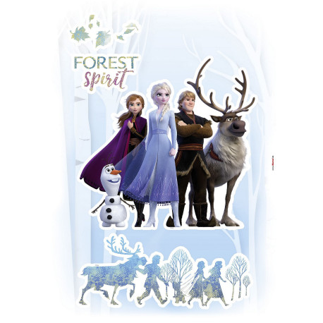 Stickers muraux géant La Reine des Neiges Disney Frozen Spirit Esprit Glacé 50 x 70 cm