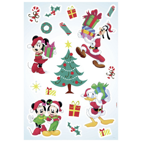 Stickers Muraux Mickey Mouse "Mickey Christmas Presents" Cadeaux de Noël Disney