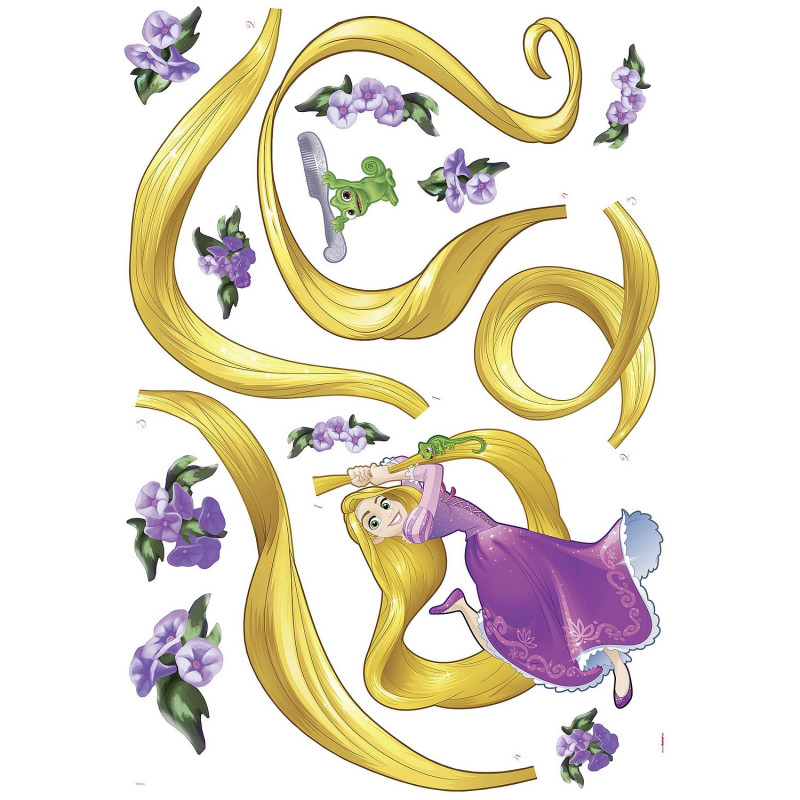 DISNEY PRINCESSE RAIPONCE - Stickers repositionnables géants princesse  Raiponce, Disney
