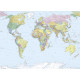 World Map Photo murale Carte du Monde - 254 x 184 cm
