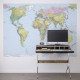 World Map Photo murale Carte du Monde - 254 x 184 cm