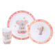 Cally Mimi Koala ensemble repas incluant 1 verre 220 ml, 1 assiette et 1 bol micro-ondables pour enfant