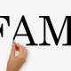 Stickers "FAMILY" lettres capitales noires
