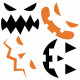 Stickers Muraux Halloween Visages de Citrouilles Phosphorescent