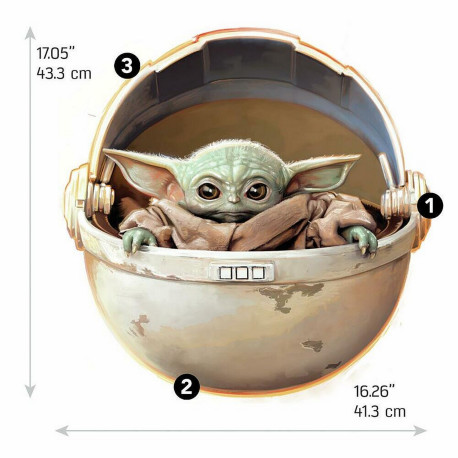 Stickers Mandalorian et bébé Yoda- Star Wars  Découvrez les stickers et et  décalcos pour enfant sur Déco de Héros