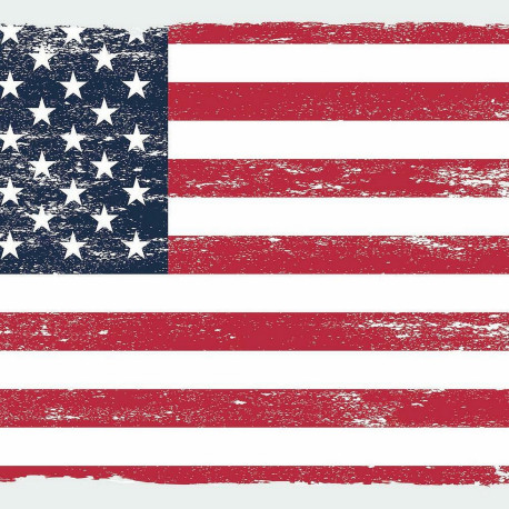 Sticker mural drapeau américain de détresse 