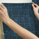 Rouleau de papier peint auto-adhésif - Star Wars Formes Géométriques R2D2 - Bleu - 45,7 cm x 575 cm