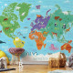 CARTE DU MONDE MURALE PEEL & STICK WALLPAPER