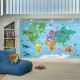 CARTE DU MONDE MURALE PEEL & STICK WALLPAPER