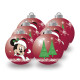 Lot de 6 boules de sapin de Noël diamètre 8cm de DISNEY-Mickey