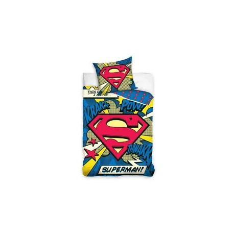 Parure de lit simple Dc Comics - Superman - 140 cm x 200 cm