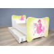 Lit pour enfant modèle poney avec tiroir de rangement et Matelas - couchage 70 x140 cm