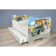 Lit et Matelas Et Tiroir - Happy Kitty Super Voiture 4x4 - 140 x 70 cm 