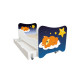 Lit pour enfant modèle l'ours Teddy endormi avec tiroir de rangement et Matelas - couchage 70 x140 cm