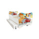 Lit pour enfant modèle camion de pompier avec tiroir de rangement et Matelas - couchage 70 x140 cm