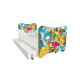 Lit pour enfant modèle princesses avec tiroir de rangement et Matelas - couchage 70 x140 cm