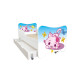 Lit pour enfant modèle petit chat avec tiroir de rangement et Matelas - couchage 70 x140 cm