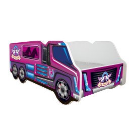 Lit enfant Camion modèle poney rose + Matelas - 70x140 cm