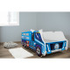 Lit enfant Camion modèle police bleu + Matelas - 70x140 cm