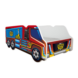 Lit enfant Camion modèle benne rouge + Matelas - 70x140 cm