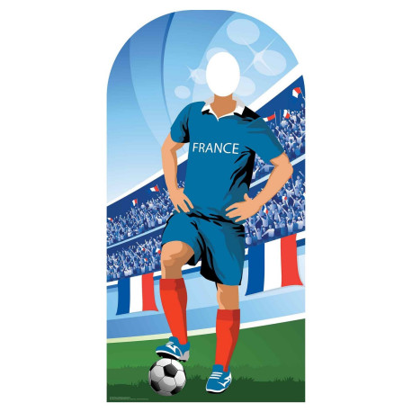Figurine en carton passe tête France (Coupe du monde de football 190 cm