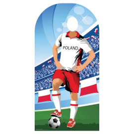Figurine en carton passe tête Pologne (Coupe du monde de football) 190 cm