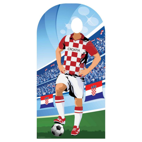 Figurine en carton passe tête Croatie (Coupe du monde de football) 190 cm