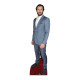 Figurine en carton taille réelle Clive Standen avec barbe en costume gris bleu 188cm