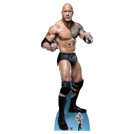 Figurine en carton The Rock Dwayne Johnson tenue de combat 195 cm