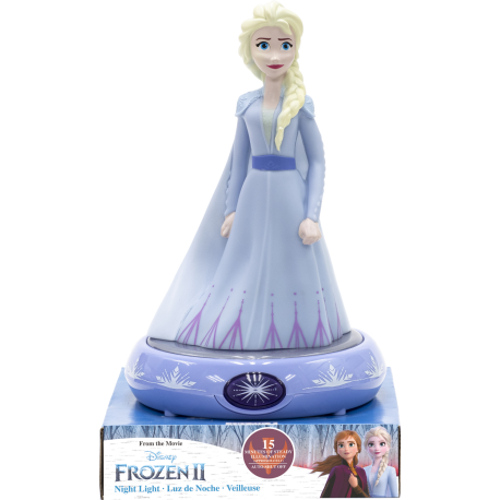 Veilleuse 3D - Disney La Reine des Neiges - Elsa - Bleue - 23 cm