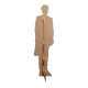 Figurine en carton taille réelle Vicky McClure avec un long manteau noir et des bottes blanches 163cm