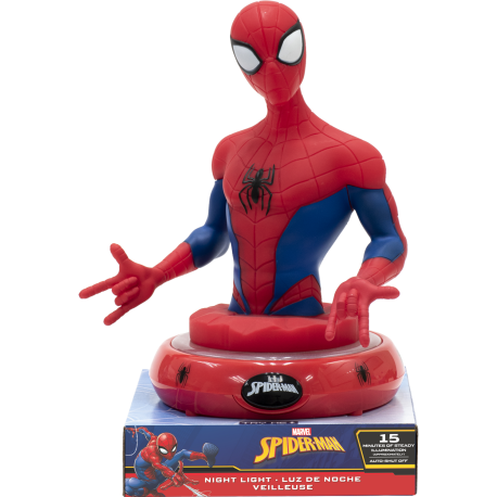 Veilleuse 3D - Marvel Spiderman - Rouge et Bleue - 23 cm