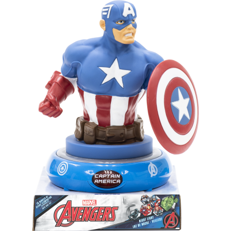 Veilleuse 3D - Marvel Captain America - Bleue - 23 cm