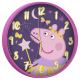 Horloge murale - Peppa pig nuit étoilé - rose - 25 cm 