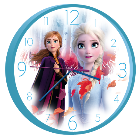  Horloge murale - la reine des neiges - bleu - 25 cm 