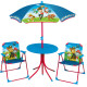 Set de jardin Pat'Patrouille 2 table parasol et 2 chaises pliantes
