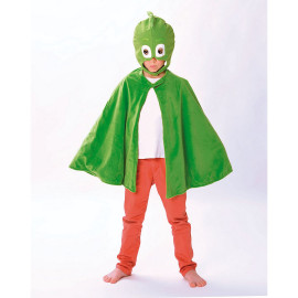 Caritan pyjamasques cape plaid + masque gluglu vert 3-7ans