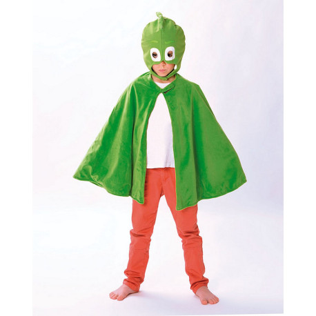 Caritan pyjamasques cape plaid et masque gluglu vert 3-7ans