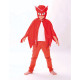 Caritan pyjamasques cape plaid et masque bibou rouge 3-7ans