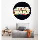 Photo murale ronde auto-adhesive Inscription Star Wars Rétro diam. 125 cm