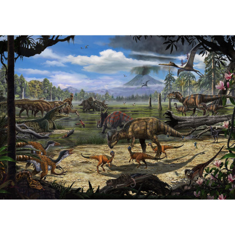 Poster XXL les dinosaures sur le rivage l400 x h280 cm
