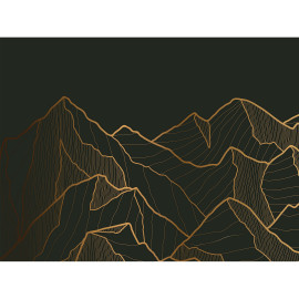 Poster Thème Golden Mountain - 360 x 270 cm