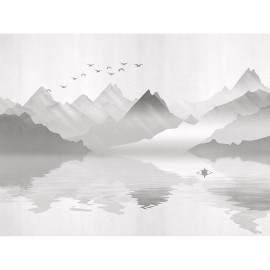 Poster Thème Montagne Brumeuse "Misty Mountain" - 360 x 270 cm